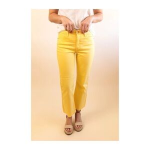 Loft Straight Leg Yellow Jeans‎